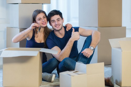 Commercial moving team planning a business relocation in Forestgate