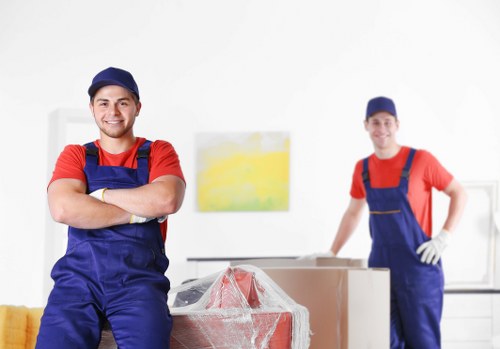 Sturdy moving boxes and packing materials prepared for a Forestgate home move