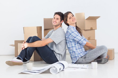 Loading furniture into a hired removal truck