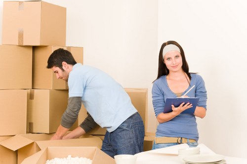 Forestgate moving truck arranged for property access and transport