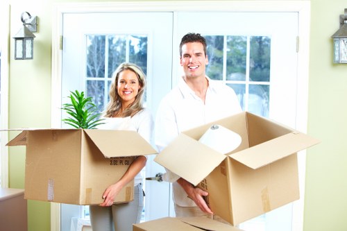 Commercial moving service with a van in the Forestgate area