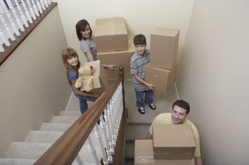 Prepared moving van and organised boxes for a smooth Forestgate house move